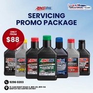 Car Servicing - AMSoil Series Fully Synthetic Engine Oil Service Package | 0W20 5W30 0W40.