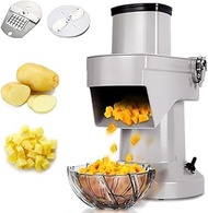2 in 1 Electric Vegetable Dicer Slicer, 180kg/h Commercial Vegetable Chopper Fruit Cutting Shredder 