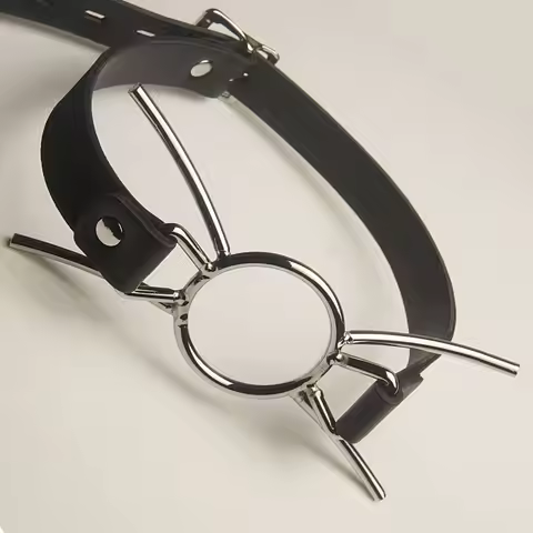 Stainless Steel Open Mouth Spider Gag Ball ,Head Harness Ball Gags Restraint,Adult BDSM Toys