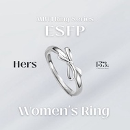 γ153γS925 MBTI Ring - ESFP Adjustable Mix and Match Cincin Perak Lelaki Wanita