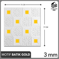 WALLPAPER FOAM 3D TIMBUL BATIK (COD) Wallpaper Dinding 3D Motif Batik Batu Bata 70x70cm Wallpaper Di