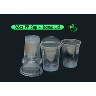 32oz PP Cup with Dome Lid / BOBA Cup 32oz/Pop Corn Cup/Disposable PP Giant Cup/Cawan Plastik Besar 3