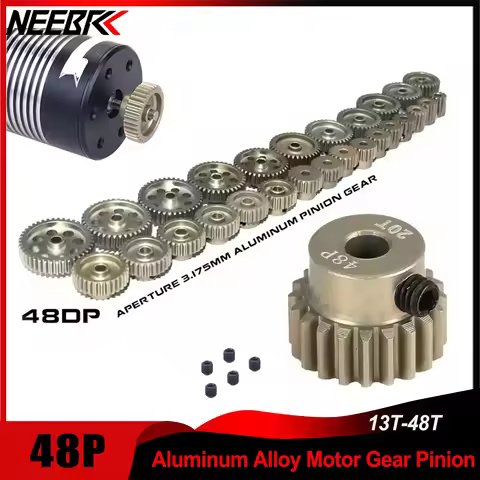 48P Pinion 3.175mm 11T 15T 17T 18T 19T 20T 22T 24T 30T 13T-48T Aluminum Alloy Motor Gear for 1/8 1/1