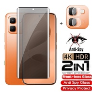 2in1 Private Tempered Glass For Infinix Note Edge 5G Anti-Spy Screen Protector 9H Full Cover Anti Pe