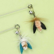 Simulation Insect Shapes Feather Replacement Head Kitten Cat Teaser Pet Toy