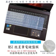 MSI Katana A15 AI B8VF 15.6 Inch Keyboard Film Protective Cover Notebook