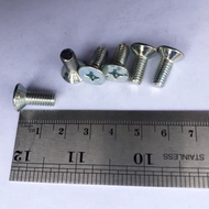 MESIN JF M6X15 FLAT HEAD BOLT M6 X 15 LENGTH 1.5CM 1.5 CM 6X15 6 X 15 MM SCREWDRIVER PLUS ENGINE SCR