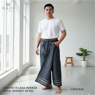 ADULT & CHILDREN'S TROUSERS WITH PLAIN RETRO SONGKET MOTIF SONGKET DUNIA