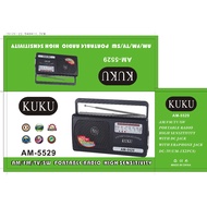 M&amp;G KUKU Electric Radio Speaker FM/AM/SW AC power and Battery Power 150W Extrabass Sounds AM-5529