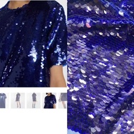 Embroidered Fish Scale Sequin Fabric Dress - Ideal for DIY Wedding Decor
