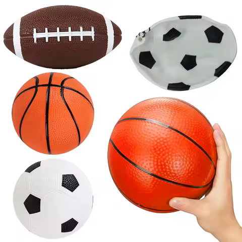 1/2/3PCS Elastic Inflation Mini Balls Football Basketball Rugby Interactive Body Coordination Traini