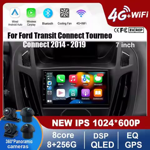 7" For Ford Transit Connect Tourneo Connect 2014-2018 2019 4G WIFI FM Car Radio Video Multimedia Pla