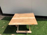 Sukthongแพร่ โต๊ะพับไม้สัก 70×70 ซม. สูง 30 ซม. โต๊ะปิคนิคไม้สักทองพับได้ โต๊ะพับญี่ปุ่น ทรงสี่เหลี่ยม งานดิบไม่ทำสี SUKP-314