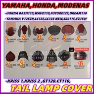 COVER LAMPU BELAKANG HONDA DASH 110 V1,EX5 110,WAVE 110,FUTURE 125,YAMAHA SRL 115,LC135 TAIL LAMP CO