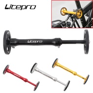 Litepro Easy Wheel & Extension Rod For Brompton Rear Cargo Rack Easywheel Telescopic Mount Rod Exten