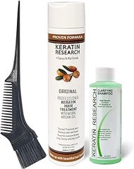 Brazilian Keratin Hair Blowout Treatment Express Formula 300ml Bottle Includes 120ml Clarifying Shampoo and Brush/Comb
