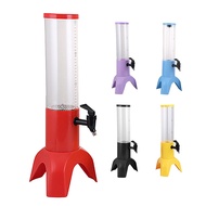 O71.5L Beer Dispenser Tower Easy Clean Integrated Tap with Ice Tube and LED Light Clear Beverage Tow