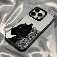 Fierce Animals TPU Black Shockproof 1pc Black Fierce Panther Pattern Full Protective TPU Anti-Fall P