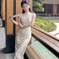New Style Vintage New Chinese Style Chinese Style Lace Improvement Qipao Advanced Youth Short Sleeve