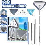 1.8m 3-in-1 Window Cleaner Mop 360 Rotating Microfiber Ceiling Duster Telescopic Cleaning Mop