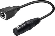 SiYear 3 Pin XLR to RJ45 Adapter DMX Cable, XLR Female to RJ45 Network Connector Extension Cable Use