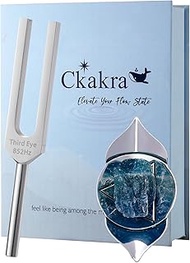 Ckakra Sound TherapyTuning Fork with Healing Crystals Kit, Meditation & Relaxation gift for women, C