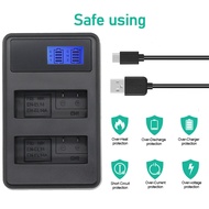Dual Slot EN-EL14 Battery Charger LCD Display For Nikon D3100 D3500 D5600