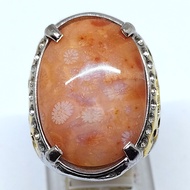 Cincin Pria Batu Akik Teratai Merah AR713