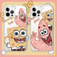 Transparent Casing Sony Xperia XZS XZ XR XZ Z5 Z3 Mini Z4 Z2 Z1 XZ4 XZ3 XZ2 XZ1 Compact X Premium L3 L2 L1 Cartoon SpongeBob Clear Soft Tpu Silicon Anti-fall Protective Cover