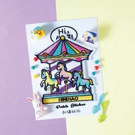 刺繡貼紙-旋轉木馬