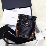 Chanel 黑色福袋 索袋水桶袋包包手袋 drawstring bag