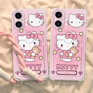 Halo Kitty Strap Card Holder Clear Casing hp Realme C63 C65 C67 Note 60 60Xc61 C75Xc758I C55 9I 50A 