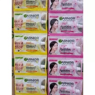 Garnier cream sachet 7ml contents 12 Garnier whitening serum cream UV 7ml contents 12 Garnier serum/