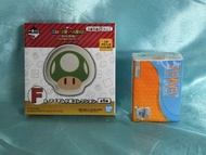 一番賞_超級瑪利歐～一直在一起的瑪利歐＆朋友們_F賞_ 道具迷你小盤（綠色蘑菇款）