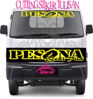 cutting sticker mobil stiker tulisan Pesona besi tua stiker keren termurah cutting sticker emblem st