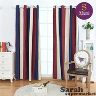 1pc Vertical Stripe Shading Blackout Curtain Grommet Ring Top Window Drapes Blinds 100cm X 250 Cm 18