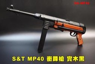 【翔準AOG】S&amp;T MP40 衝鋒槍 AEG 實木黑 AW 經典二戰 折疊托 MP007 AGM 德國施邁瑟衝鋒槍