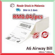 Airway Bill A6 Thermal Label Sticker