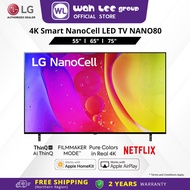 LG 55" 65“ 75" 4K Smart NanoCell TV NANO80 55NANO80SQA 65NANO80SQA 75NANO80SQA with AI ThinQ® (2022)