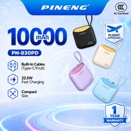 3C CCC Pineng PN-830PD 10000mAh 22.5W Fast Charge w/ Built-in Cable PN830 Pineng Powerbank