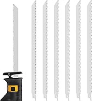 6 Pcs Reciprocating Saw Blade Set, 12 Inch 6TPI Saw Blades for Meat Cutting, Stainless Steel Meat Sa