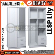 GANTUNGAN [Instant] Olympic Gstar LLSP LILY 2-Door Wooden Wardrobe Wadrobe Clothes 80x43x180.9 cm Mi