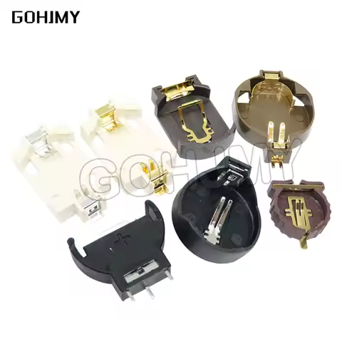 5pcs Bs-2 BS-5 Bs-6 Bs-8 Bs-10 3v CR1220 Cr2025 Cr2032 Button Battery Socket Holder Battery Storage