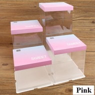 Transparent cake box 6 inch cake box (Set of 3 pcs)