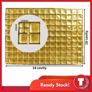 5pcs - Gold  Cheese Tart Tray - 140 Cavity Mini Tart Tray / Cheese Tart Tray / Chocolate Tray (Cut &