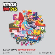 50 pcs Creative Cute Decorative Roller Skate Skates Stickers for Notebooks, Skateboards, hp