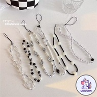 UC Korea Happy Face Heart Beads Phone Chain Lanyard for Women Beaded Phone Case Strap Charm Jewelry 