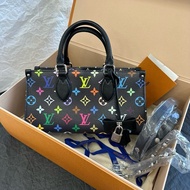 路易威登/Louis Vuitton LV x TM ONTHEGO EAST WEST CHAIN 黑三彩橫版托特包手提包斜挎包