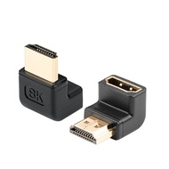 Right Angle 8K HDMI-Compatible  Adapter Male to Female  HDMI-Compatible 2.1 Cable Adapter Support 8K