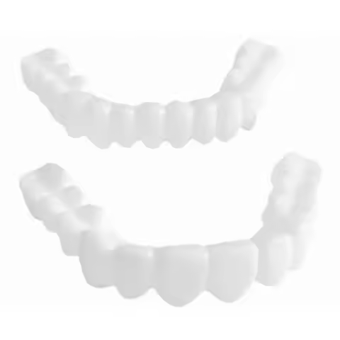 Unisex Temporary Teeth Veneers, Upper & Lower Snap‑On Veneers, Instant Smile Makeover Cosmetic Teeth